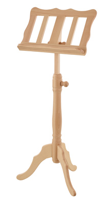 B-Stock, K&M 117 Wooden Music Stand Beech, Holznotenpult Buche 11706-000-00, Im Barockstil mit geschwungenen Kanten, Gesamthöhe maximal ca.1.510 mm,