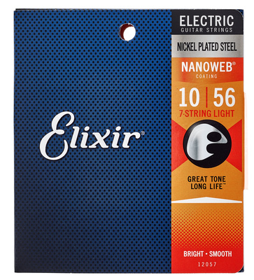 Elixir Nanoweb 12057 Light 7 stygų elektrinės gitaros stygos