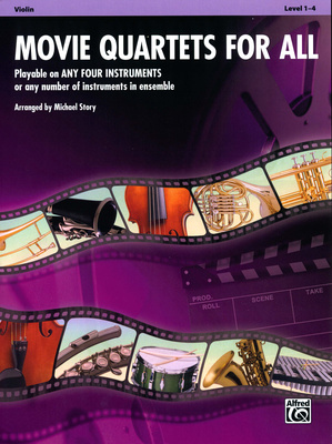 Alfred Music Publishing Movie Quartets for All smuikas