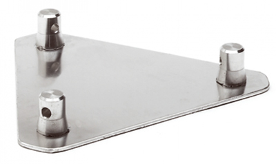F43Base, 3 Punkt Bodenplatte Rohrabstand 40 cm (Außen) mit halb Konus Verbinder Satz (Schnellverbinder), Bauartgeprüft durch TÜV Nord,
