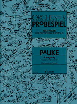 Schott Orchester Probespiel Pauke orkestro perkusijos natų knyga