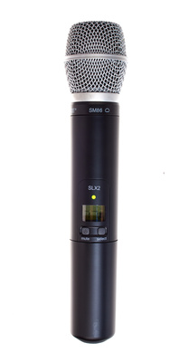B-Stock, Shure SLX 2 / SM 86 / Q24, Handsender für SLX-Serie mit Kondensatorkopf, Niere, Display mit Gruppen-, Kanal und Batterieanzeige,