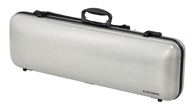 Violinkoffer Idea 2.0, made in Germany, Carbonschale zu 80% aus Kohlefaser-Gewbe, gepolsterte Schwebelagerung, GEWA Drehbogenhalter pat.,