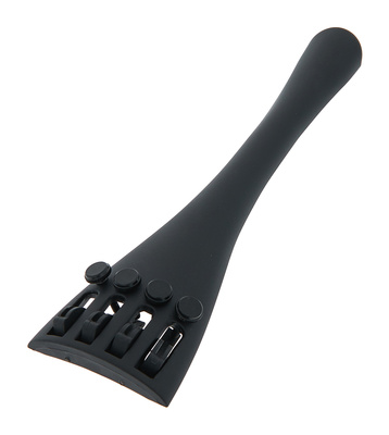 Standard Saitenhalter Cello 3/4 - 1/2, stabile gut verarbeitete Qualität für Schülerinstrumente, aus hartem Verbundwerkstoff, mit 4