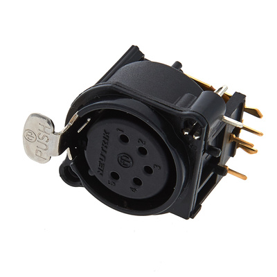 Neutrik NC5 FBH-B 5-kontakčių XLR jungtis (moteriška)