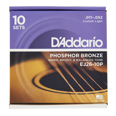 Daddario EJ26-10P akustinės gitaros stygos