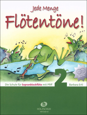 Holzschuh Verlag Jede Menge Flötentöne 2 + CD mokomoji knyga fleitai