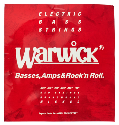 Warwick 46401 Red Strings Nickel 6-stygų elektrinės bosinės gitaros stygos
