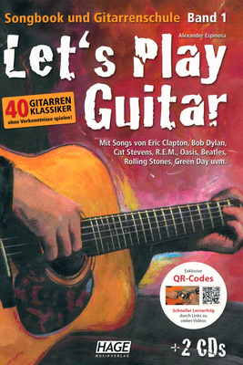 Hage Musikverlag Let's Play Guitar 1 akustinės gitaros mokomoji literatūra