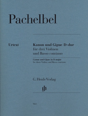 Henle Verlag Pachelbel Canon Gigue D Major styginių ansamblio natų knyga