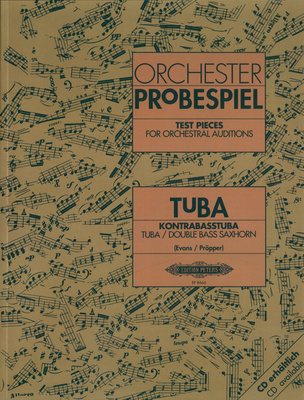 Edition Peters Orchester Probespiel Tuba dainų knyga tubai