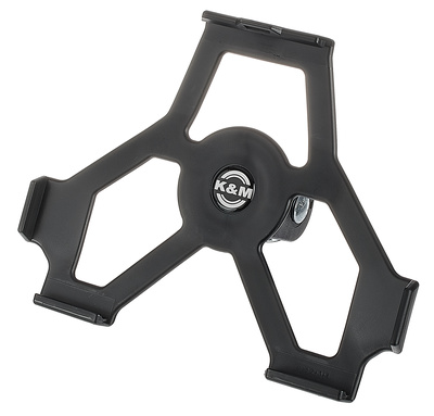 B-Stock, K&M 19712 iPad-Halterung, für iPad 2 / 3 / 4, passend für alle Mikrofonstative mit 3/8"" Gewinde, müheloses Einsetzen und Fixieren für