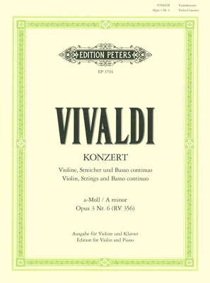 Edition Peters Vivaldi Concert a-moll op.3 natos smuikui ir altui