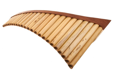 Panflöte S24 C mit 24 Rohren, C-Dur, Tonumfang E'-G'''', klassisches Modell (rumänische Form), aus hartem Schilfrohr (bambusähnliches Rohr)