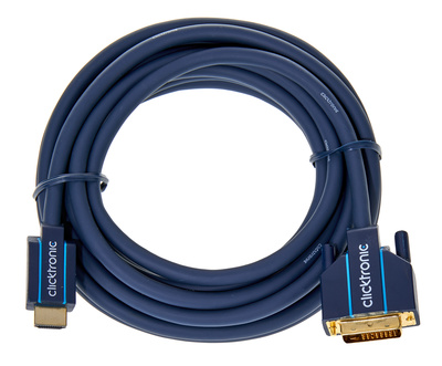 HDMI - DVI Casual Kabel, 5m, Video-Adapterkabel zwischen HDMI und DVI-D, 19 pol HDMI > 24+1 poliger DVI-D Stecker, 24 Karat vergoldete
