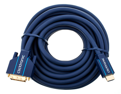 HDMI - DVI Casual Kabel, 10m, Video-Adapterkabel zwischen HDMI und DVI-D, 19 pol HDMI > 24+1 poliger DVI-D Stecker, 24 Karat vergoldete