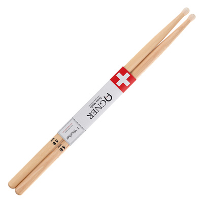 5B Hickory Stöcke, Nylonkopf, Code Grün, aus handselektiertem Hickory Holz hergestellt, Länge 408mm, Griffdurchmesser am Ende des Stocks 15,4mm,