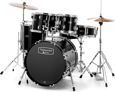 TNM5044ZBL Tornado Studio Komplett Drumset schwarz