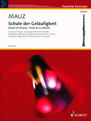 Schott Schule der Geläufigkeit Klarin pažengusiųjų klarneto literatūra