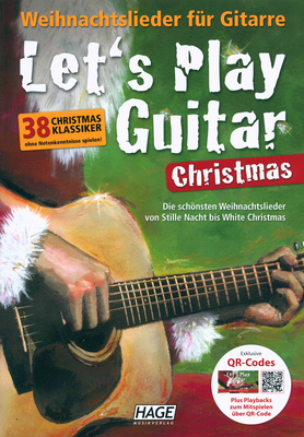 Hage Musikverlag Let's Play Guitar Christmas akustinės gitaros dainų knyga