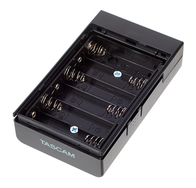 BP-6AA, externes Batteriepack für Tascam DR40 und andere Geräte mit 5V USB-Stromversorgung, für 6x AA Batterien oder Akkus, LED-Anzeige für
