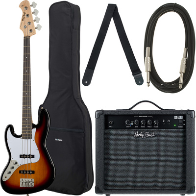 Harley Benton JB-20 SB LH bosinės gitaros komplektas