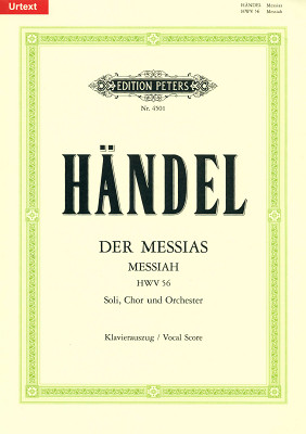 Edition Peters Händel Der Messias HWV56 klasikinio vokalo natų literatūra