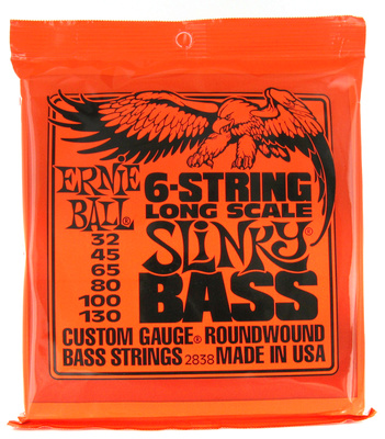Ernie Ball 2838 Slinky 6-stygų elektrinės bosinės gitaros stygos