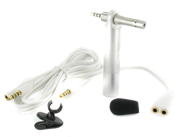 B-Stock, micW i456 Kit, Miniatur-Aufsteckmikrofon für das iPhone/iPad/iPod von Apple, Set enthält: i456 Mikrofon, CB011 Verlängerungskabel 2m, CB012