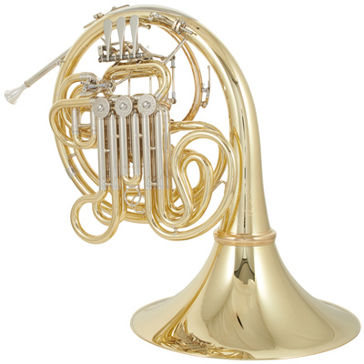 K10A F/Bb- Doppelhorn, Custom- Orchester Serie, Spiralfederdruckwerk mit 3B Gelenksystem, abschraubbares, handgehämmertes Medium Large