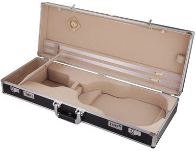 RJVAC Violakoffer / Flightcase, Aluminium-Koffer für Viola, passend für 420mm - 380mm, 2 Bogenhalterungen, Hygrometer, Zahlenschloss,