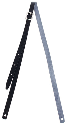 Mandolin Strap Leather BK, Ledergurt, Innenseiten nicht lackiert, 16mm breit, in Stufen längenverstellbar. Farbe: schwarz.