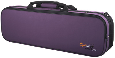 Tom & Will Classic Violinkoffer 4/4 DP, deep purple, leichter Violinkoffer mit Rucksackriemen, Tragegriffen und aufgenähten Zubehörtaschen, Innenmaße: