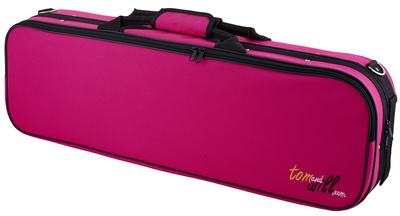 Tom & Will Classic Violinkoffer 4/4 HP, hot pink, leichter Violinkoffer mit Rucksackriemen, Tragegriffen und aufgenähten Zubehörtaschen, Innenmaße: