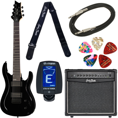 Harley Benton R-457 BK elektrinės gitaros komplektas
