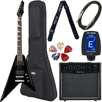 Harley Benton R-10 BK elektrinės gitaros komplektas