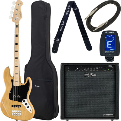Harley Benton JB-75MN NA bosinės gitaros komplektas