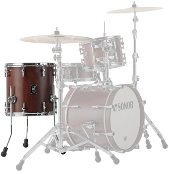 ProLite 14""x12"" Stand Tom, Farbe Nussbaum (-75), Ausführung Matt/Satin Semi Gloss lackierte Kessel, chrom Kesselhardware, 2,3 mm Power Hoop