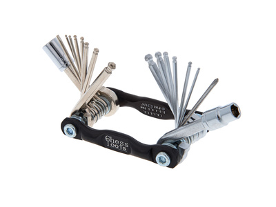 Guitar/Bass Multi Tool 17 teiliges Universal Bass & Gitarren Tool mit den wichtigsten Stiftschlüsselabmessungen in mm und inch; 6x