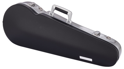 ET2200XLN Viola Case Hightech L'etoile, Boden aus Kunststoff in Alu-Look gebbürstet, Deckel mit schwarzem Leder überzogen, sehr edles Design,