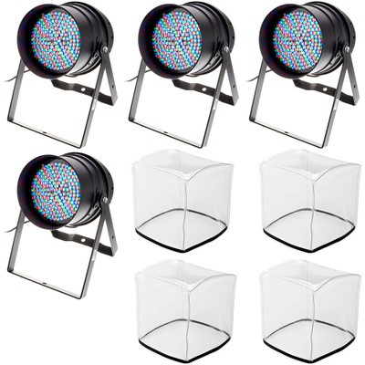 Stairville LED PAR 64 10 mm black LED apšvietimo komplektas