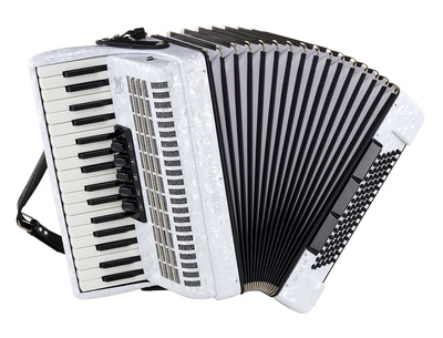 Weltmeister Achat 34/80/III/5/3 baltas pianinis akordeonas