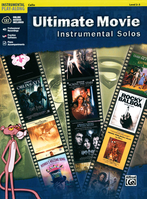 Alfred Music Publishing Ultimate Movie Solos Cello dainų knyga violončelei