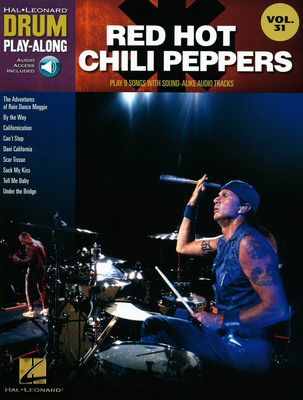 Hal Leonard Drum Play-Along Red Hot Chili mušamųjų instrumentų natų sąsiuvinis