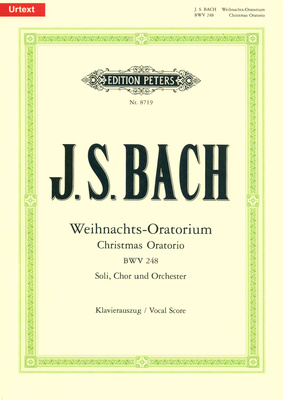 Edition Peters Bach Weihnachts-Oratorium klasikinio vokalo natų knyga