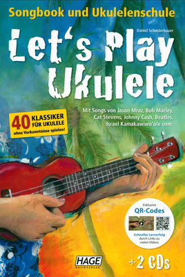 Hage Musikverlag Let's Play Ukulele mokomoji literatūra ukulelei