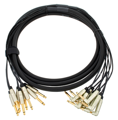 MTP 80 - 5,0 PA, hochwertiges Multicore, 8-fach Klinke --> Winkelklinke, Mono, Amphenol ACPM-GN auf ACPM-RN Stecker, Spliss-Länge 40 cm,