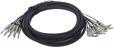 MTP 80 - 7,5 PA, hochwertiges Multicore, 8-fach Klinke --> Winkelklinke, Mono, Amphenol ACPM-GN auf ACPM-RN Stecker, Spliss-Länge 40 cm,