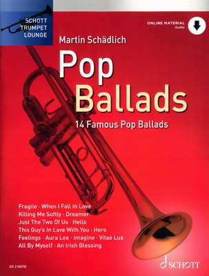 Schott Pop Ballads Trumpet natų knyga trimitui