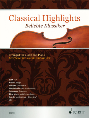 Schott Classical Highlights nošu grāmata vijolei